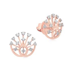 Malabar Gold and Diamonds 18k Rose Gold Stud Earrings-image-76