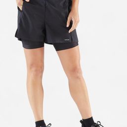 KIPRUN By Decathlon Women's 2IN1 High-waist Shorts Run 500 Sports Shorts-44