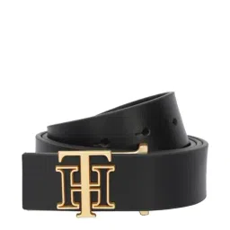 Tommy Hilfiger Black Leather Waist Belt for Men-picture-9
