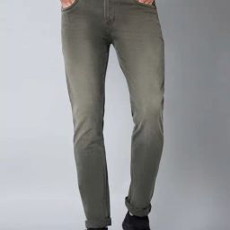 Cantabil Light Olive Regular Fit Jeans-image-92