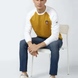 Academy By Van Heusen Yellow Slim Fit Colour Block SweatShirt image 5