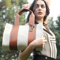 Kazo Beige Synthetic Solid Tote Handbag-30