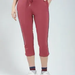 Monte Carlo Pink Cotton Blend Solid Capris-picture-11