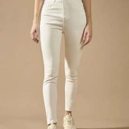 DOLCE CRUDO White Plain Jeans-image-68