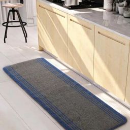 Saral Home Grey & Navy Polypropylene Large Antiskid & Washable Power Runner-29