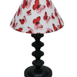Homesake Multicolor Metal Pillar-Shaped Table Lamp With Fabric Shade image 4