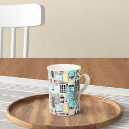 Living Scapes by Pantaloons Multicolor Bone China Tea Coffee Mugs (0.3 L)-image-67