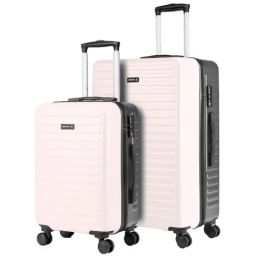 Assembly Luggage Set of 2 Two-Tone Trolley Bags(20, 28 inch) - IvoryGrey-image-3