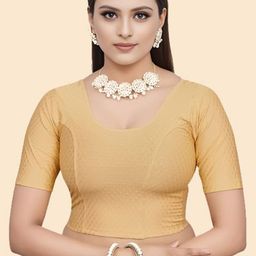SHREEJI DESIGNER Solid Stretchable Saree Ready Made Blouse-image-87