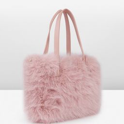 DressBerry Structured Handheld Bag With Fur image 5