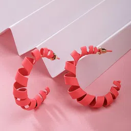 Bohey by KARATCART Contemporary Half Hoop Earrings-picture-41