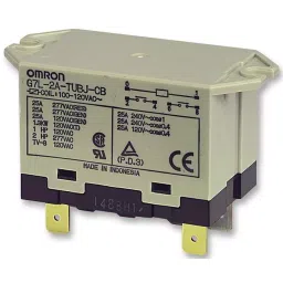 OMRON ELECTRONIC COMPONENTS RELAY, DPST-NO, 277VAC, 25A, G7L-2A-TUB-80-CB AC200/240-22