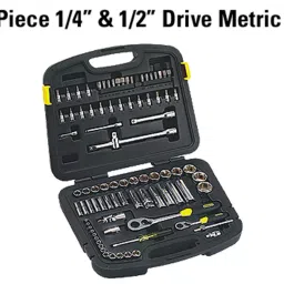 STANLEY 1/4 & 12.7 mm (1/2 Inch) Square Drive Metric Socket Set, 94-190 (Set of 86)-5