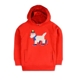 Cherry Crumble By Nitt Hyman Kids Red Embroidered Hoodie-image-23