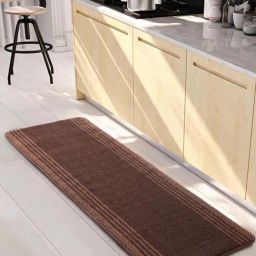 Saral Home Brown Polypropylene Medium Antiskid & Washable Power Runner-33