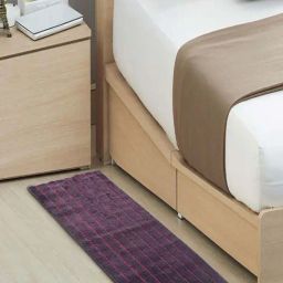 Saral Home Purple Microfibre Small Antiskid & Washable Power Runner-45