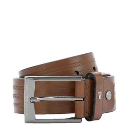 Tommy Hilfiger Caiman Brown Leather Waist Belt for Men-48