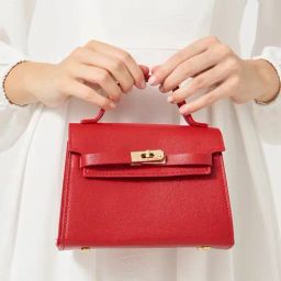 Styli Red Satchel Handbag image 3