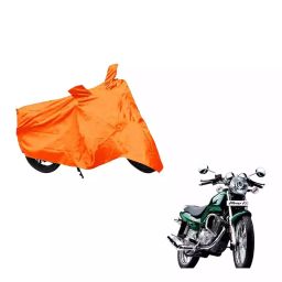 Auto Pearl Waterproof Two Wheeler Cover For TVS Fiero FX (Orange)-image-64