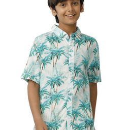 UNDER FOURTEEN ONLY Boys Floral Opaque Printed Casual Shirt-image-91