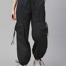 KISURA Women High-Rise Cargos Trousers-image-21