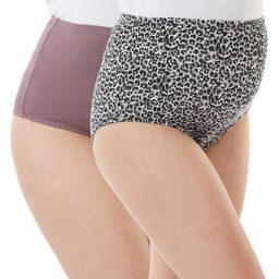 Bella Mama Cotton Elastane High Coverage Printed Panty Pack of 2 (Colour May Vary)-image-20
