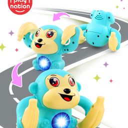 Play Nation Tumbling Monkey Musical Toy - Teal-78