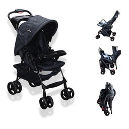 Little Pea Cruise Baby Stroller One-Touch Fold, 5-Point Harness, Multi-Recline 0-4 years Black.-5