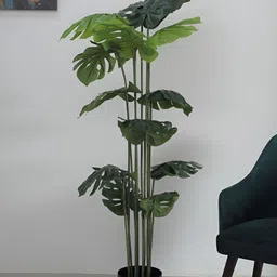 ARICK DECOR Green 1 Pieces Monstera Deliciosa Artificial Plant With Pot-40