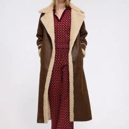 Cover Story Brown Solid Long Coat-picture-26