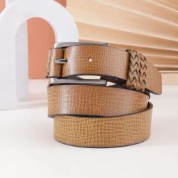 Aditi Wasan CORE 24 Tan Leather Textured Casual Belt for Women-image-28