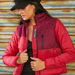 Campus Sutra Women Colourblocked Lightweight Puffer Jacket with Patchwork-picture-28