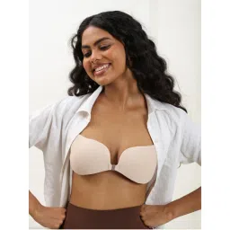 Underneat Women Beige Stick-On Supportable Adhesive Invisible Bra-picture-16