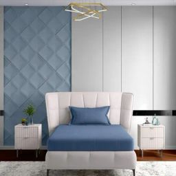 Petal Home Blue 600 TC Cotton Single Bedsheet with Pillow Cover-16