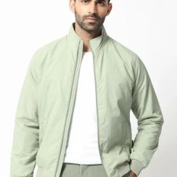 Rare Rabbit Green Regular Fit Solid Jacket-image-69