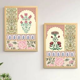 Art Street Beige Synthetic Wood Wall Art-11