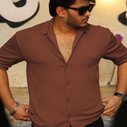 Genzy Men Polo Collar Drop-Shoulder Sleeves Applique T-shirt-image-70