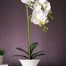 TAYHAA White 1 Pieces Orchid Artificial Plant With Pot-16