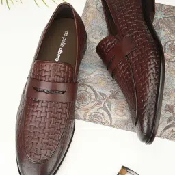 Pelle Albero Men's Maroon Formal Loafers-image-29