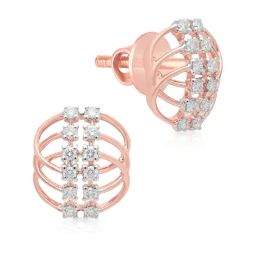 Malabar Gold and Diamonds 18k Rose Gold Stud Earrings-image-45
