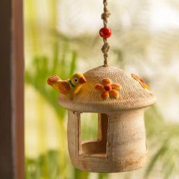 ExclusiveLane 'Swinging Hut' Handmade & Hand-painted Bird House In Terracotta (6 Inch)-image-24