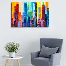 999store Multicolor Beautiful Building Art Framed Canvas Painting-14