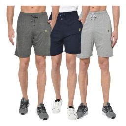 Vimal Jonney Multicolor Cotton Shorts - Pack of 3-image-107