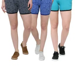 Vimal Jonney Multicolor Solid Shorts Pack of 3-picture-32