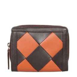 Hidesign Sports Brown Textured Bi-Fold Wallet for Women-image-31