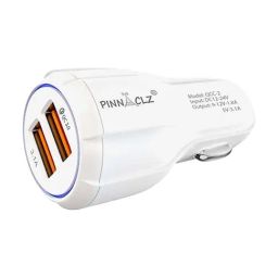 Pinnaclz Qualcomm 3Amp Dual USB Output Wall Charger (PNZ QCC-2, White)-0