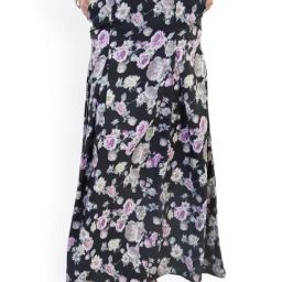 Belle Fille Black Floral Print Skirt-picture-4