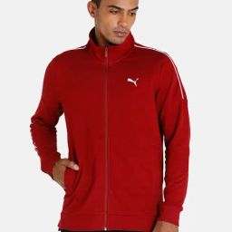 Puma VK Red Cotton Regular Fit Printed Jacket-image-6