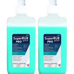 SuperRUB Pro Alcohol Based 500ml Hand Sanitizer With Dispenser Pump - Pack of 2 (White)-31