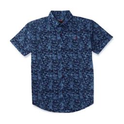 Gini & Jony Kids Navy Cotton Printed Shirt-image-27